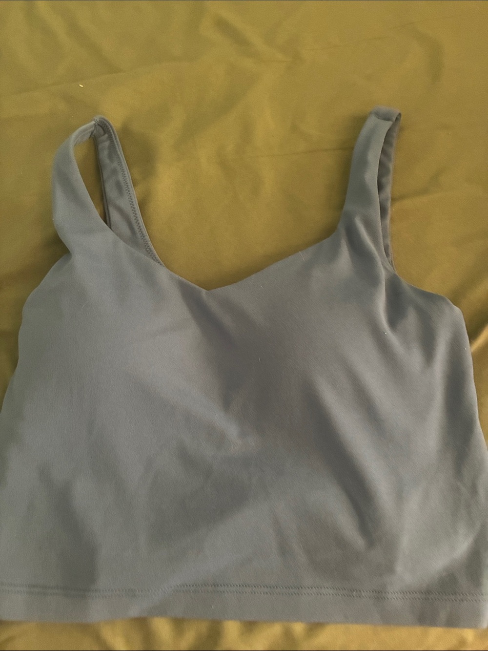 aerie Blue Gray Scoop Crop Tank